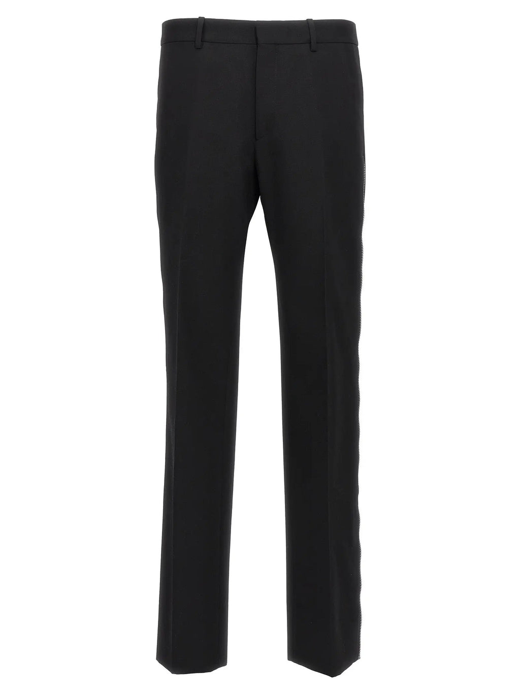Off-White Black Virgin Wool Dress Pants