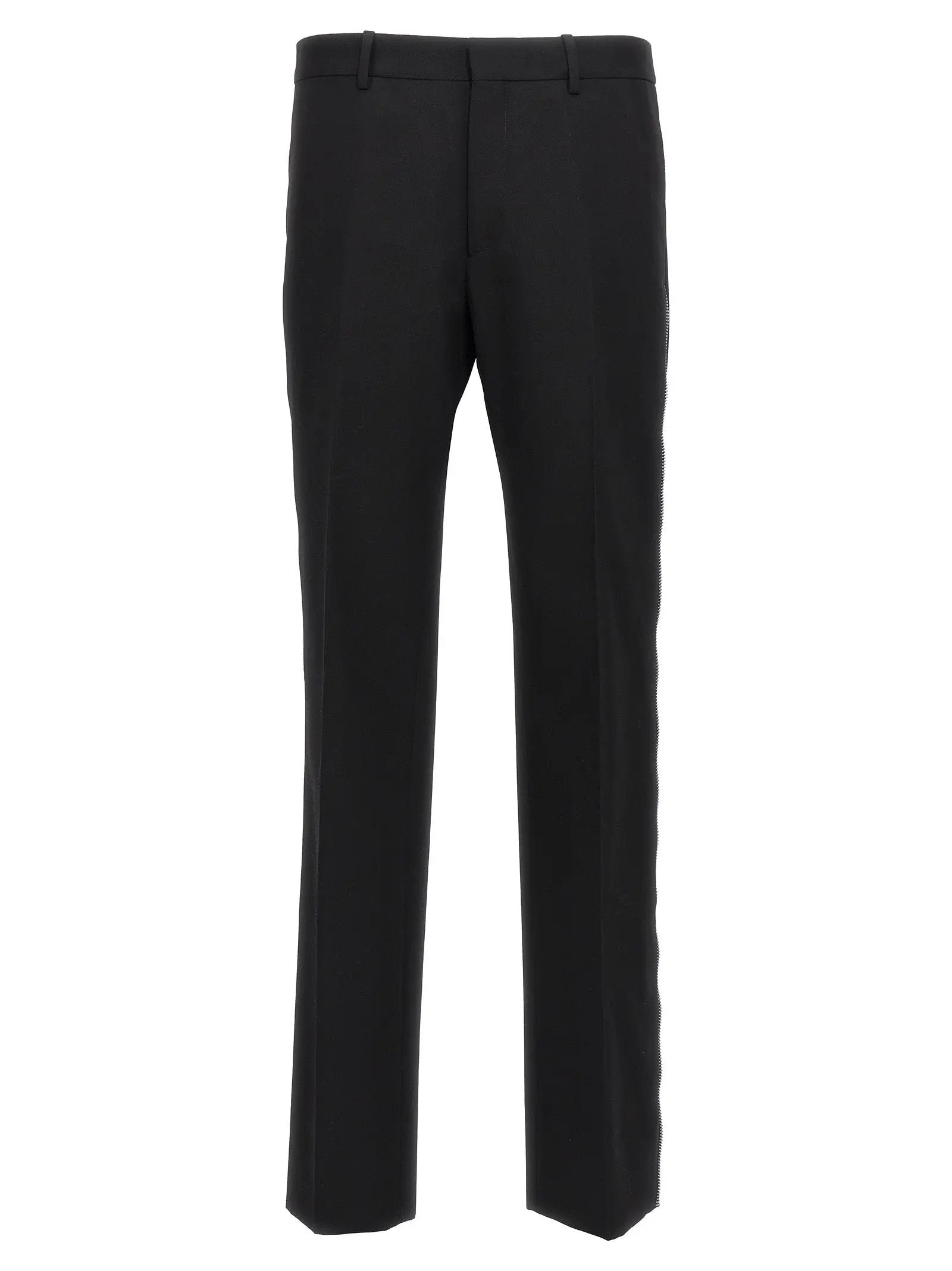 Off-White Black Virgin Wool Dress Pants