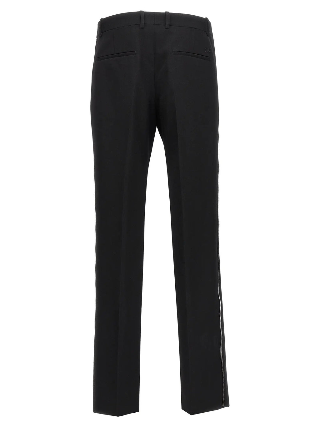 Off-White Black Virgin Wool Dress Pants