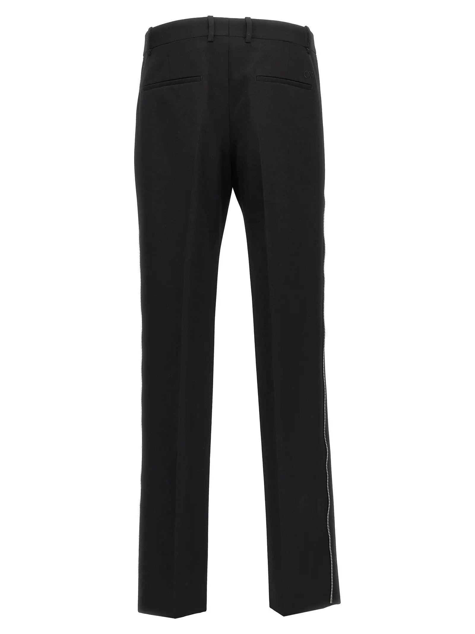 Off-White Black Virgin Wool Dress Pants