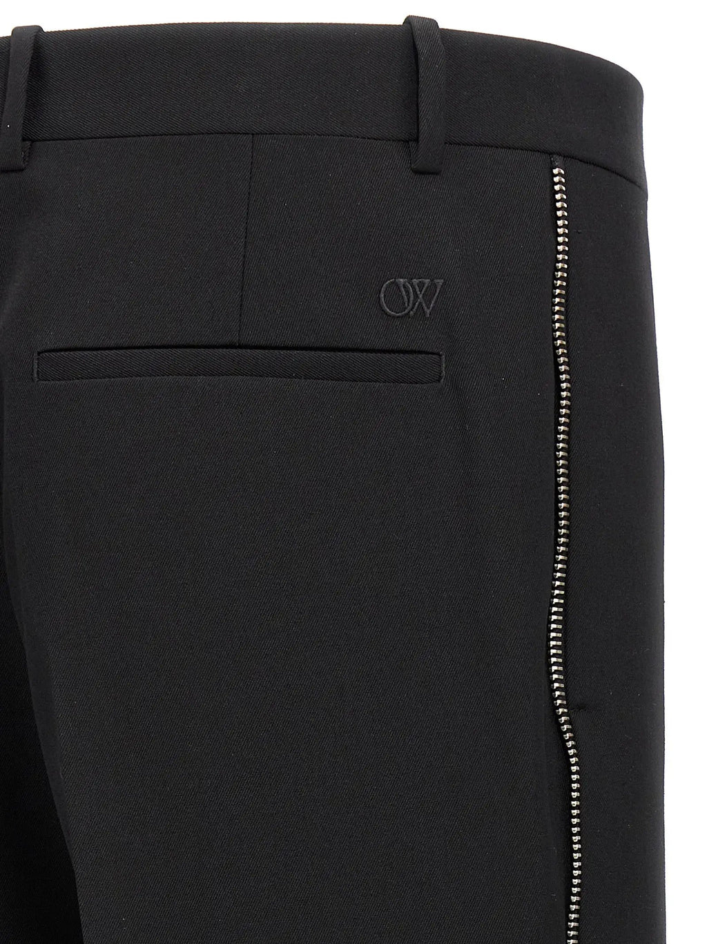 Off-White Black Virgin Wool Dress Pants