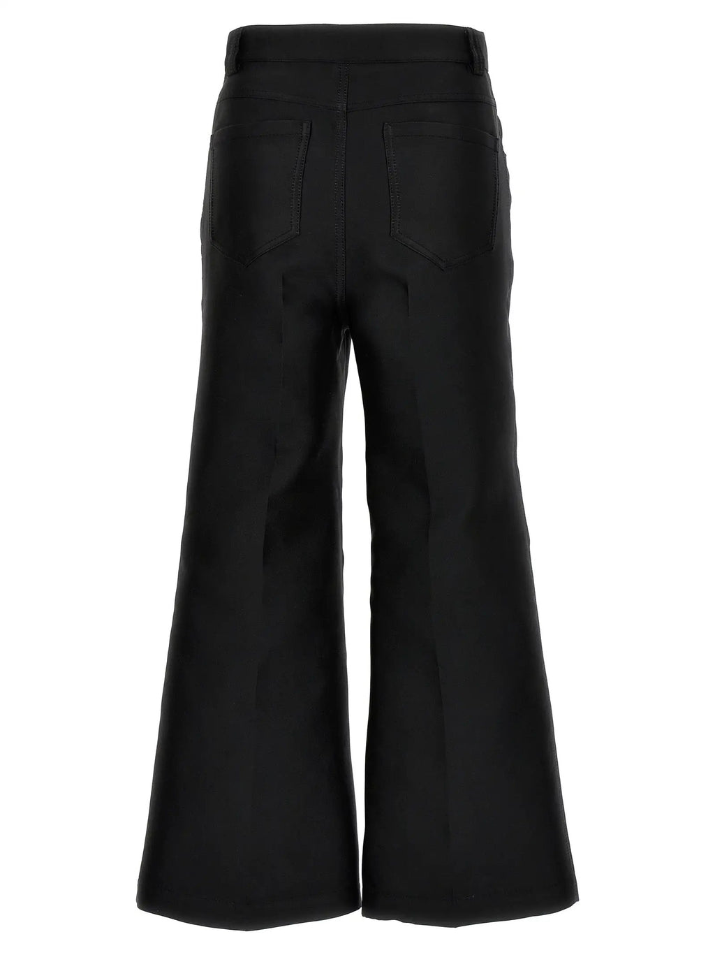 Giambattista Valli Black Polyester Flared Pants