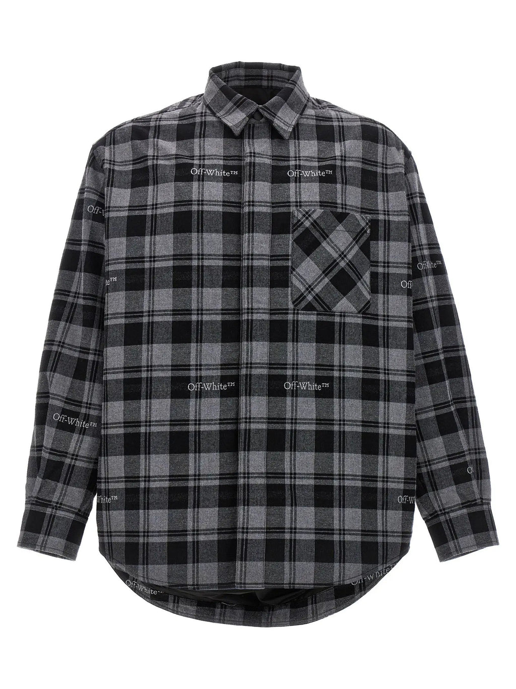 Off-White Gray Cotton Shell Jacket