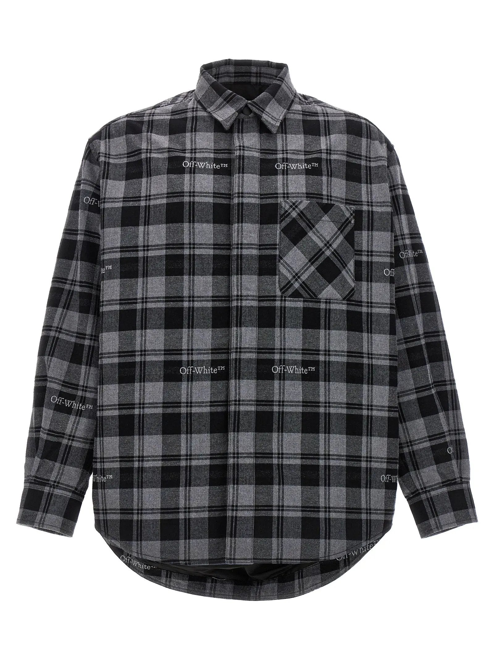 Off-White Gray Cotton Shell Jacket