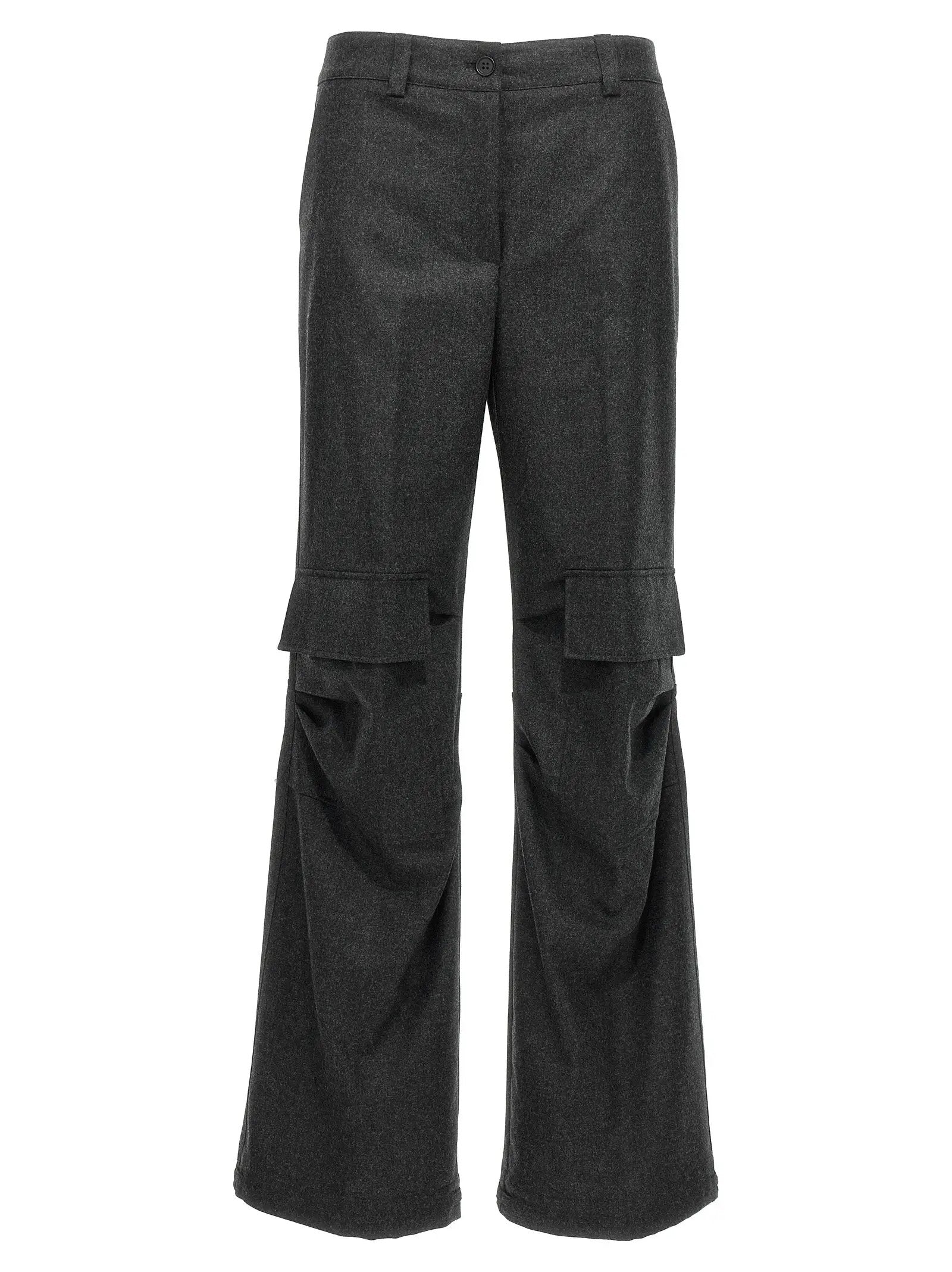 P.A.R.O.S.H. Gray Virgin Wool Cargo Pants