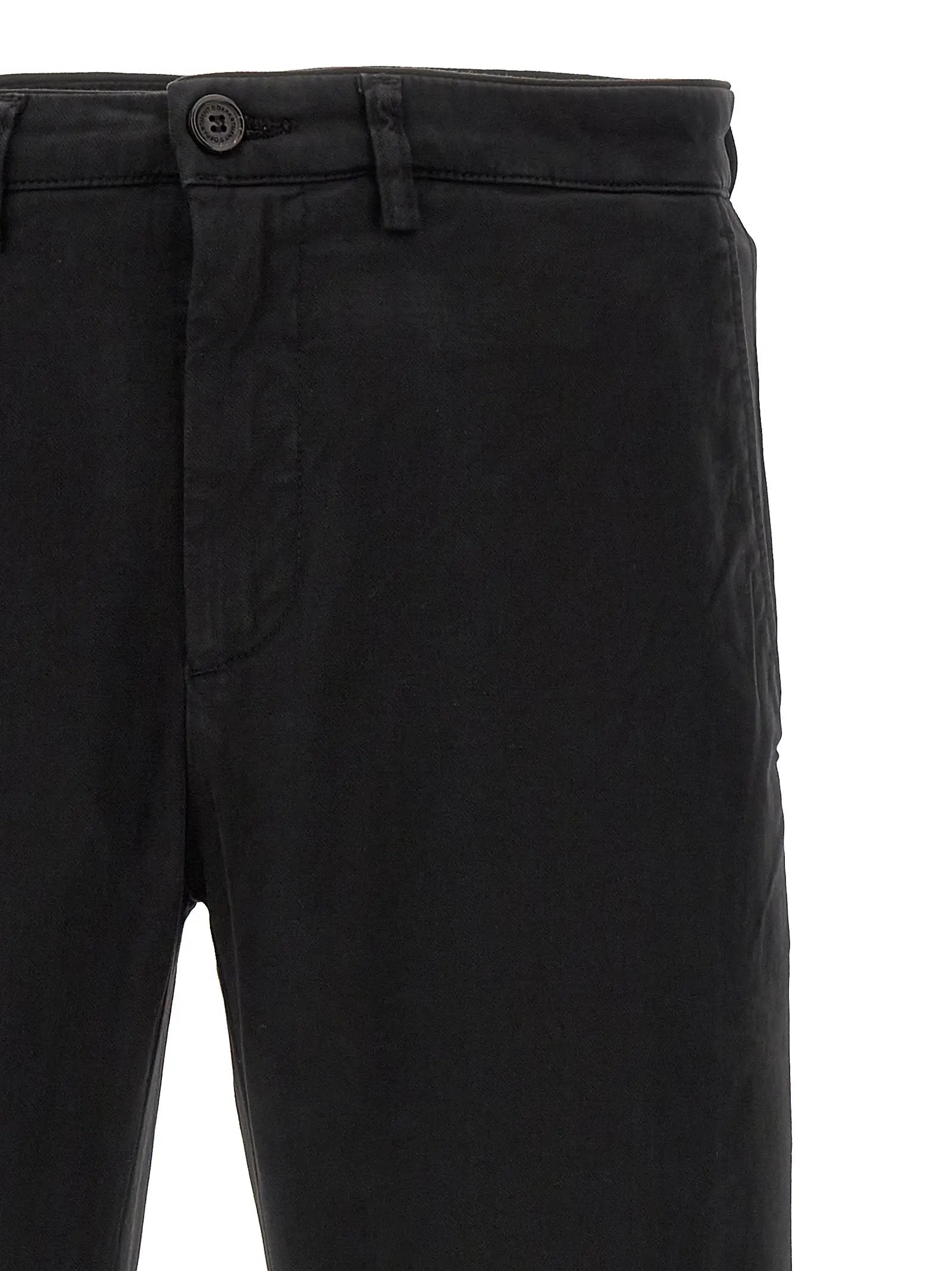 Department 5 Black Cotton Casual Pants