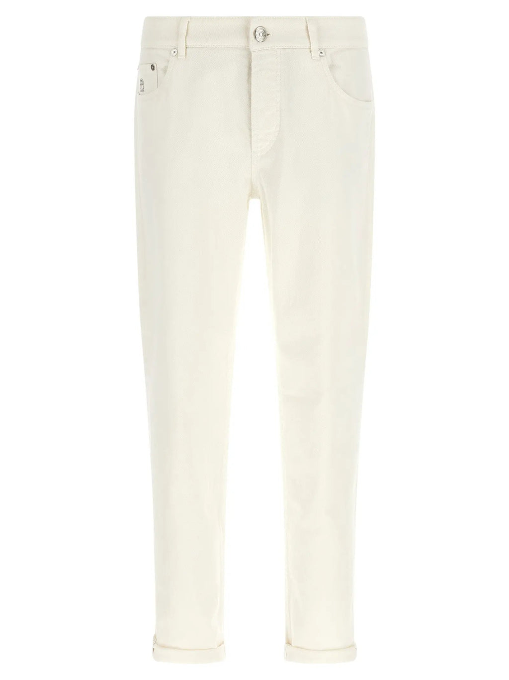 Brunello Cucinelli White Cotton Jeans Denim