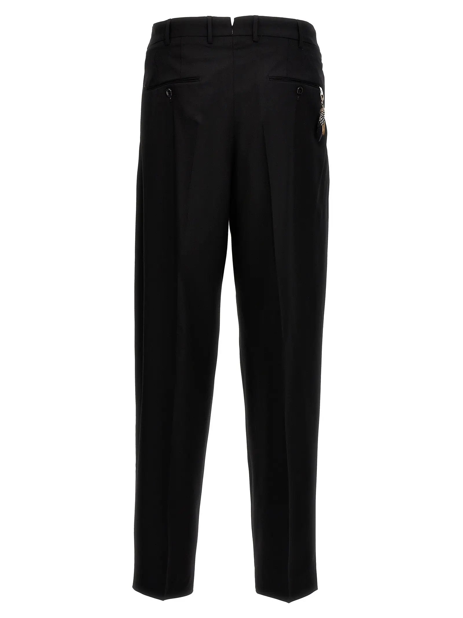 PT Torino Black Virgin Wool Dress Pants
