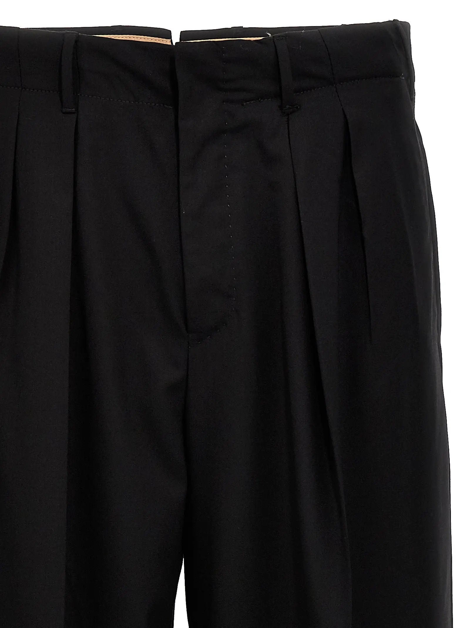 PT Torino Black Virgin Wool Dress Pants