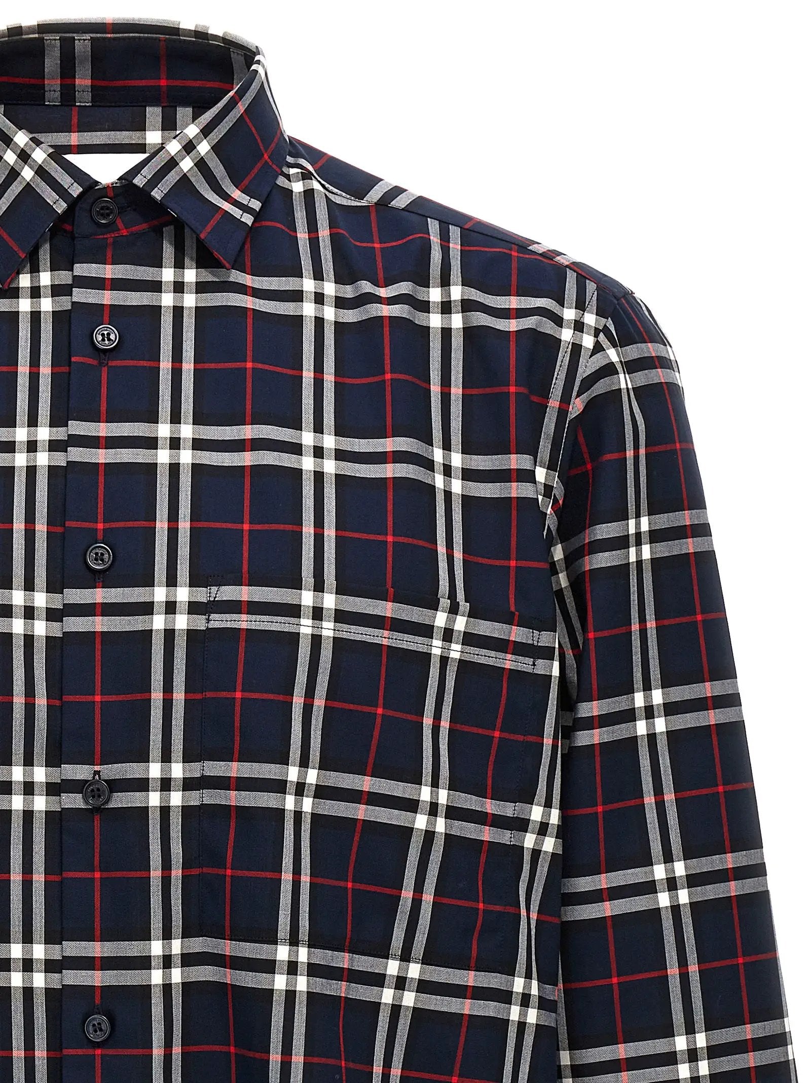 Burberry Blue Cotton Blouse