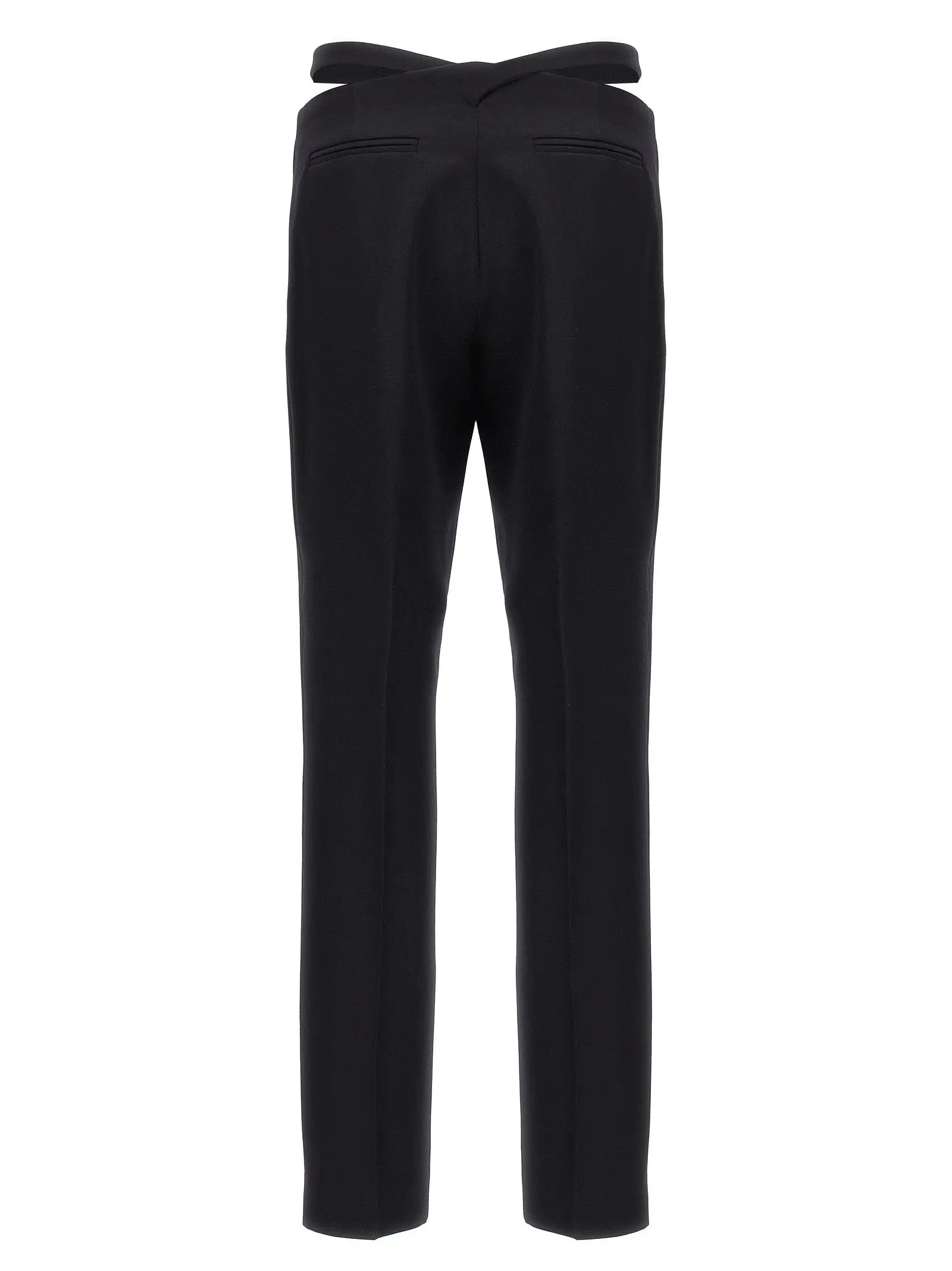The Attico Black Virgin Wool Dress Pants
