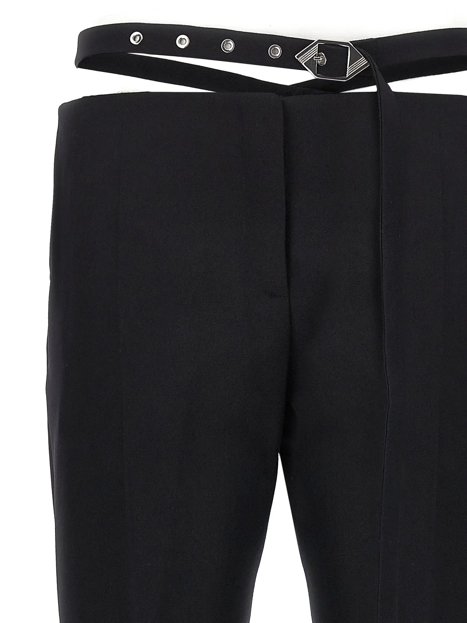 The Attico Black Virgin Wool Dress Pants