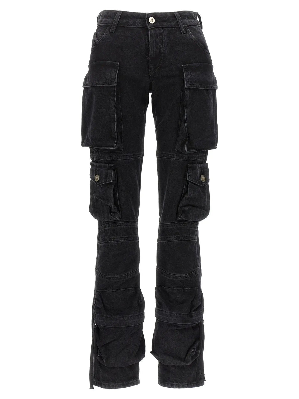 The Attico Black Cotton Cargo Pants