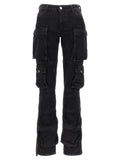 The Attico Black Cotton Cargo Pants