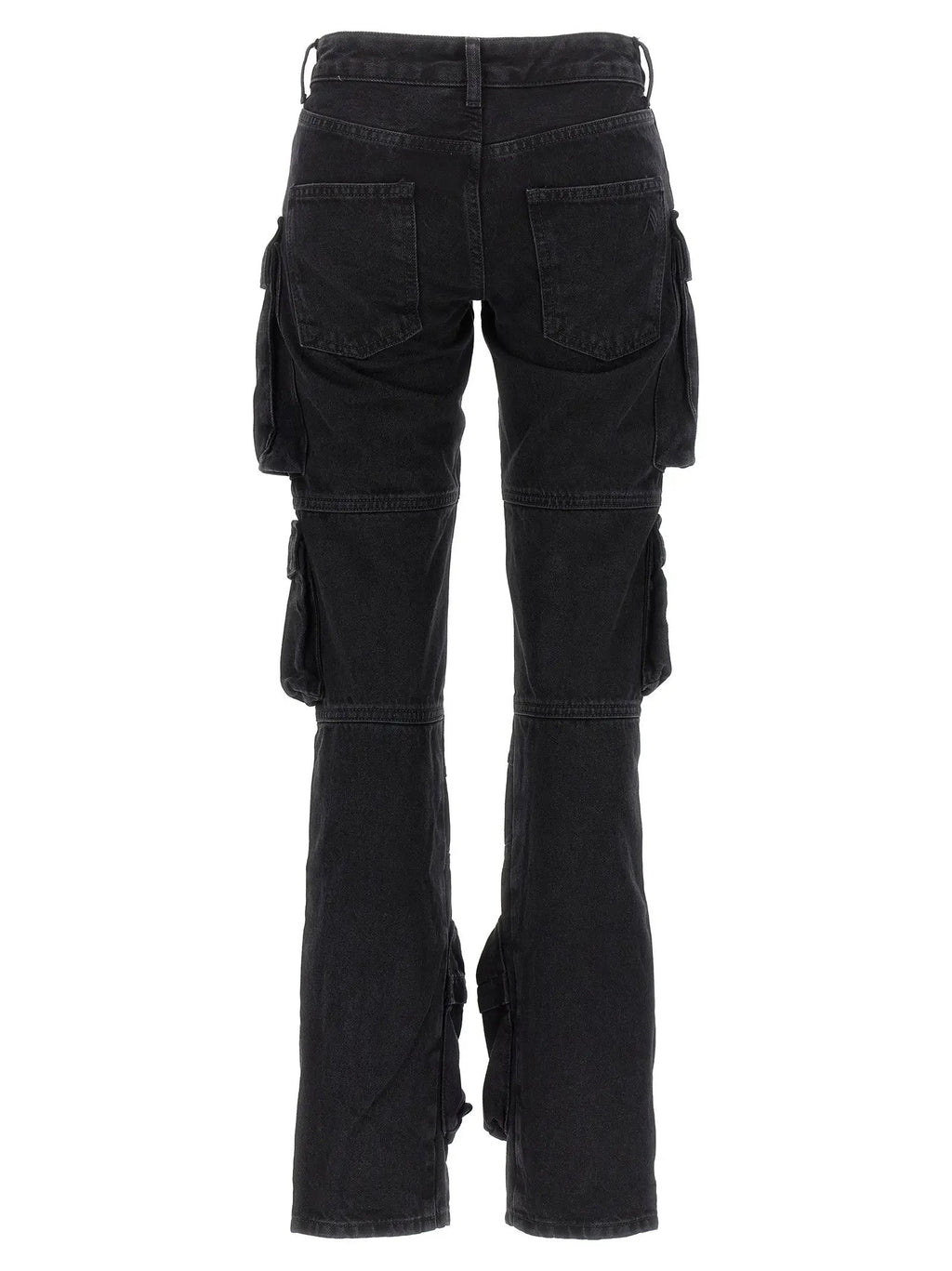 The Attico Black Cotton Cargo Pants