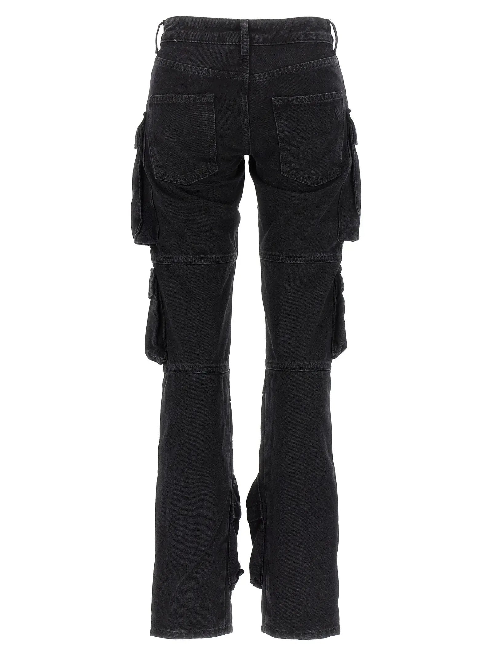 The Attico Black Cotton Cargo Pants