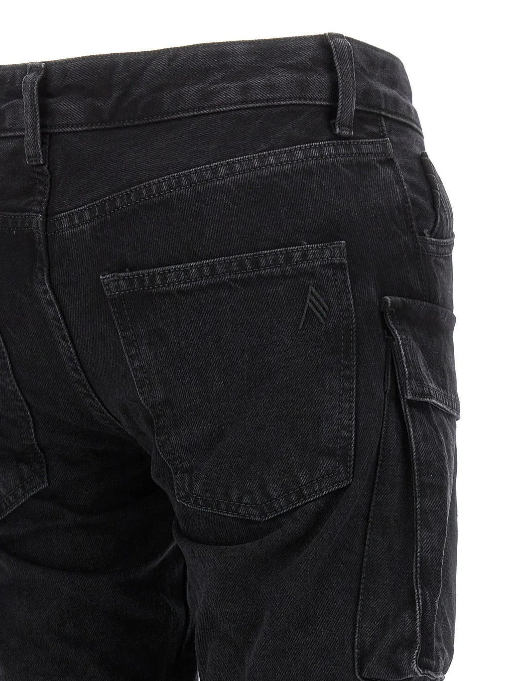The Attico Black Cotton Cargo Pants