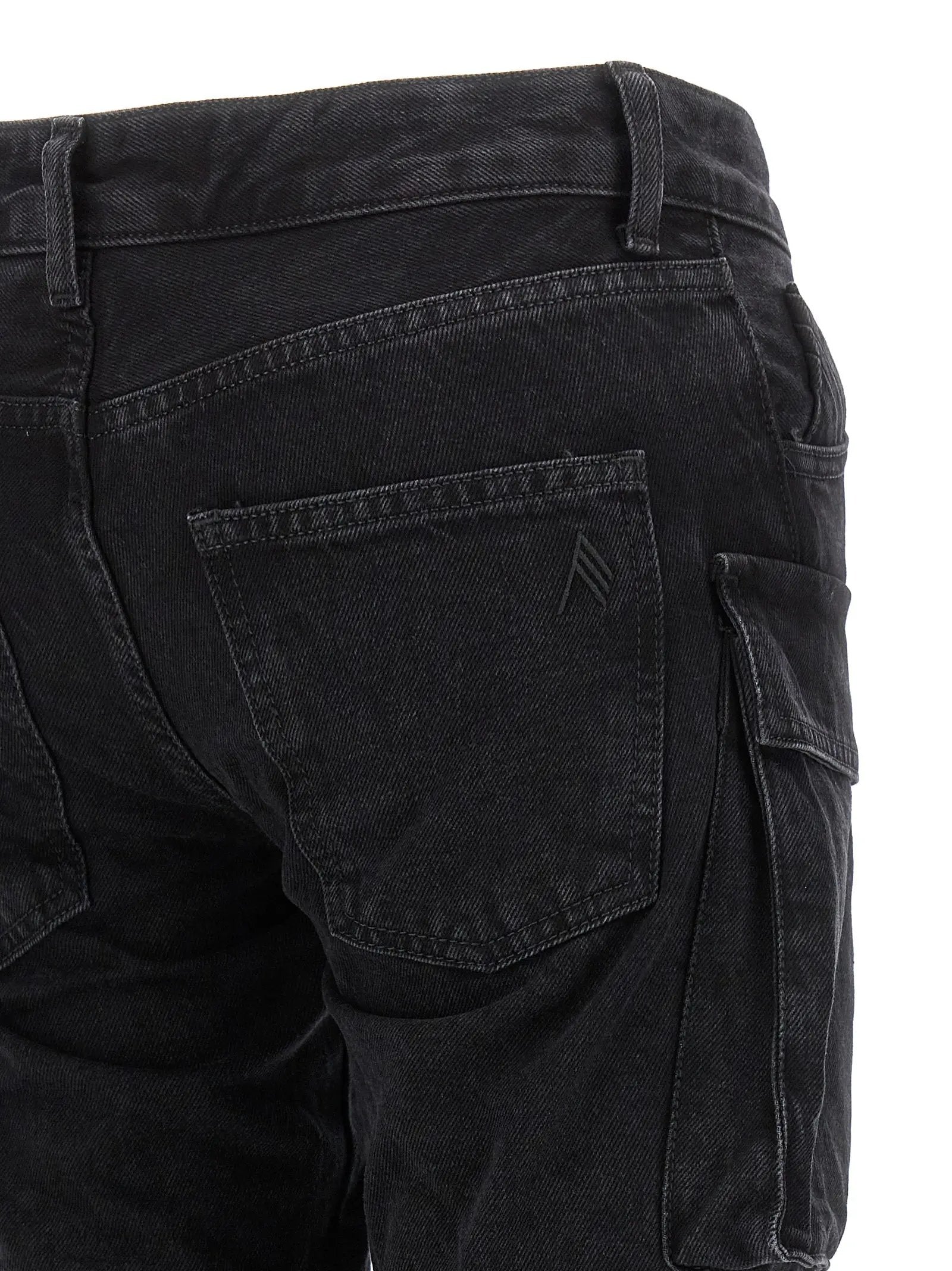 The Attico Black Cotton Cargo Pants