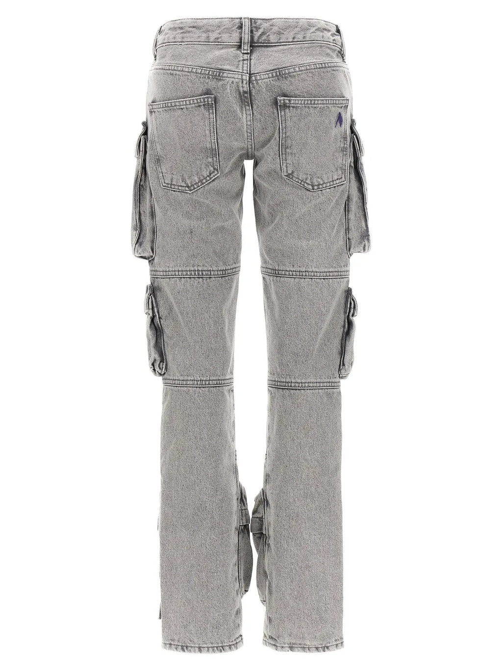 The Attico Gray Cotton Cargo Pants