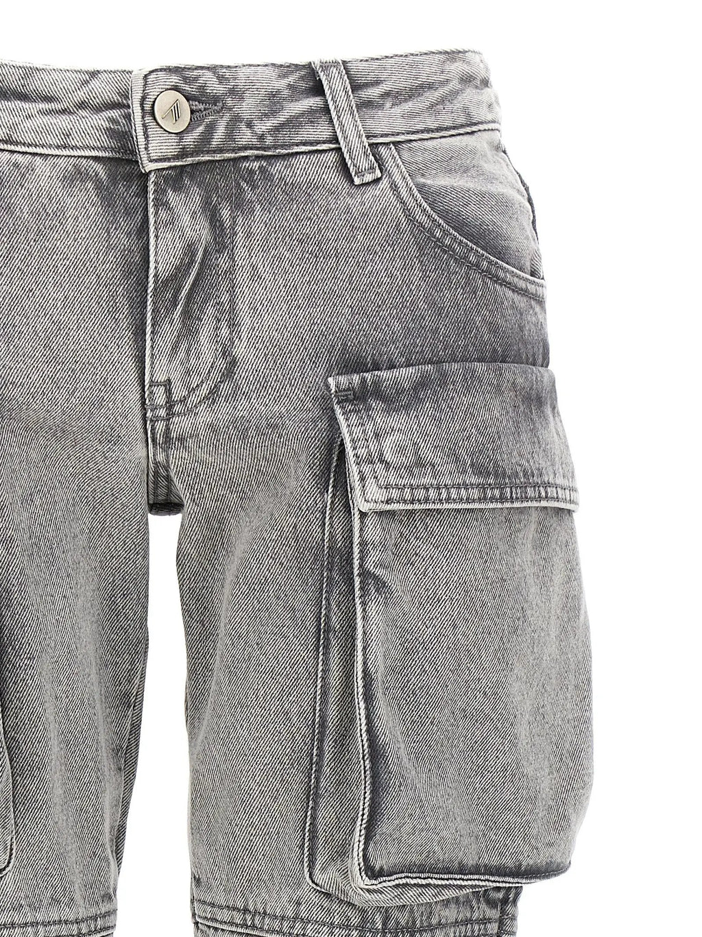 The Attico Gray Cotton Cargo Pants
