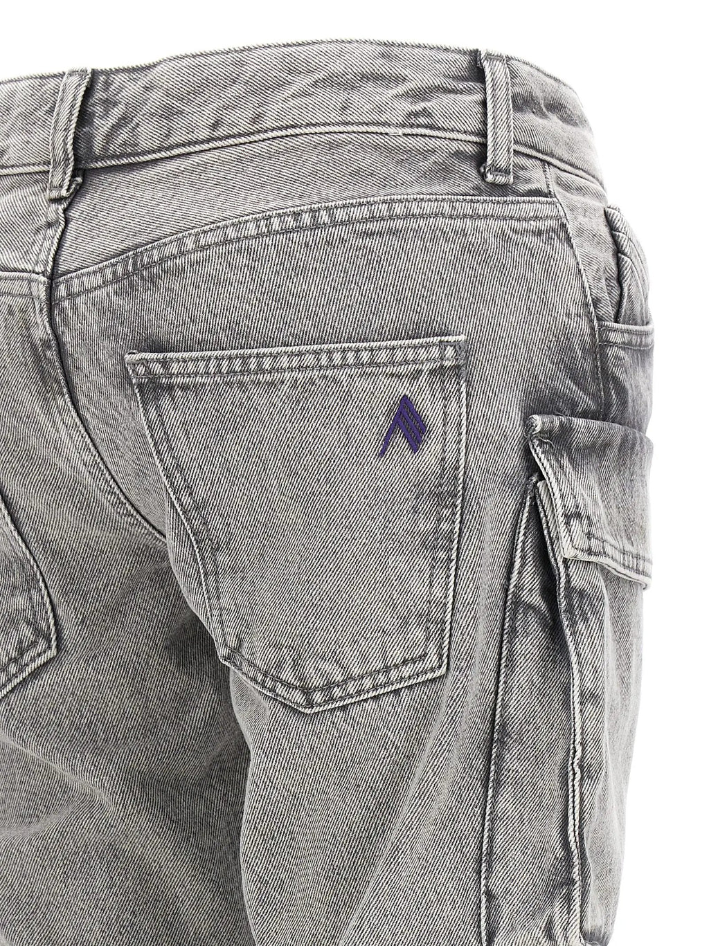 The Attico Gray Cotton Cargo Pants