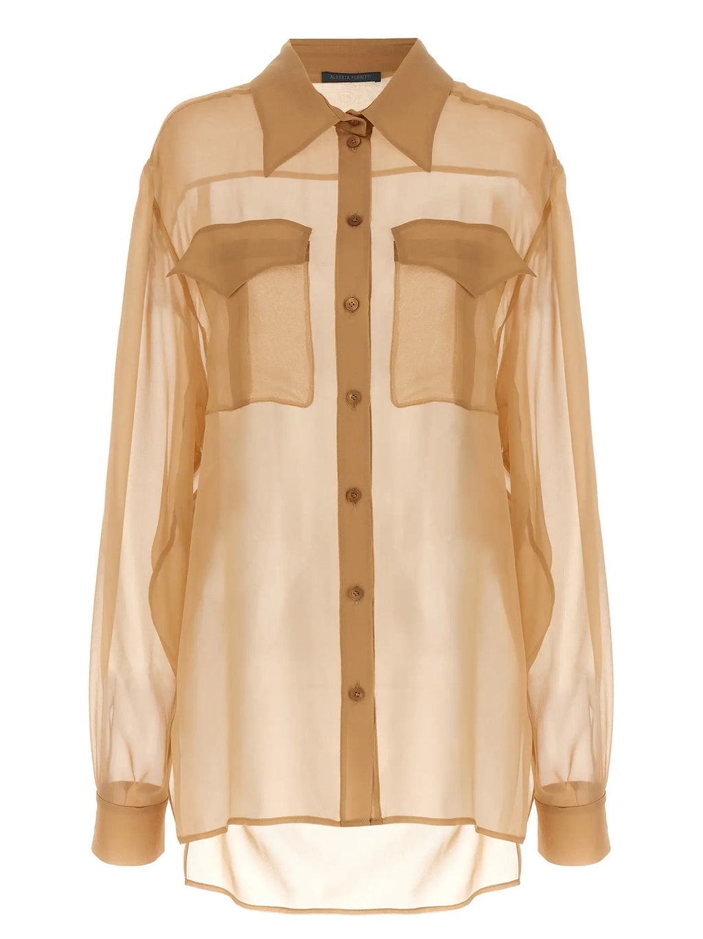 Alberta Ferretti Beige Silk Blouse