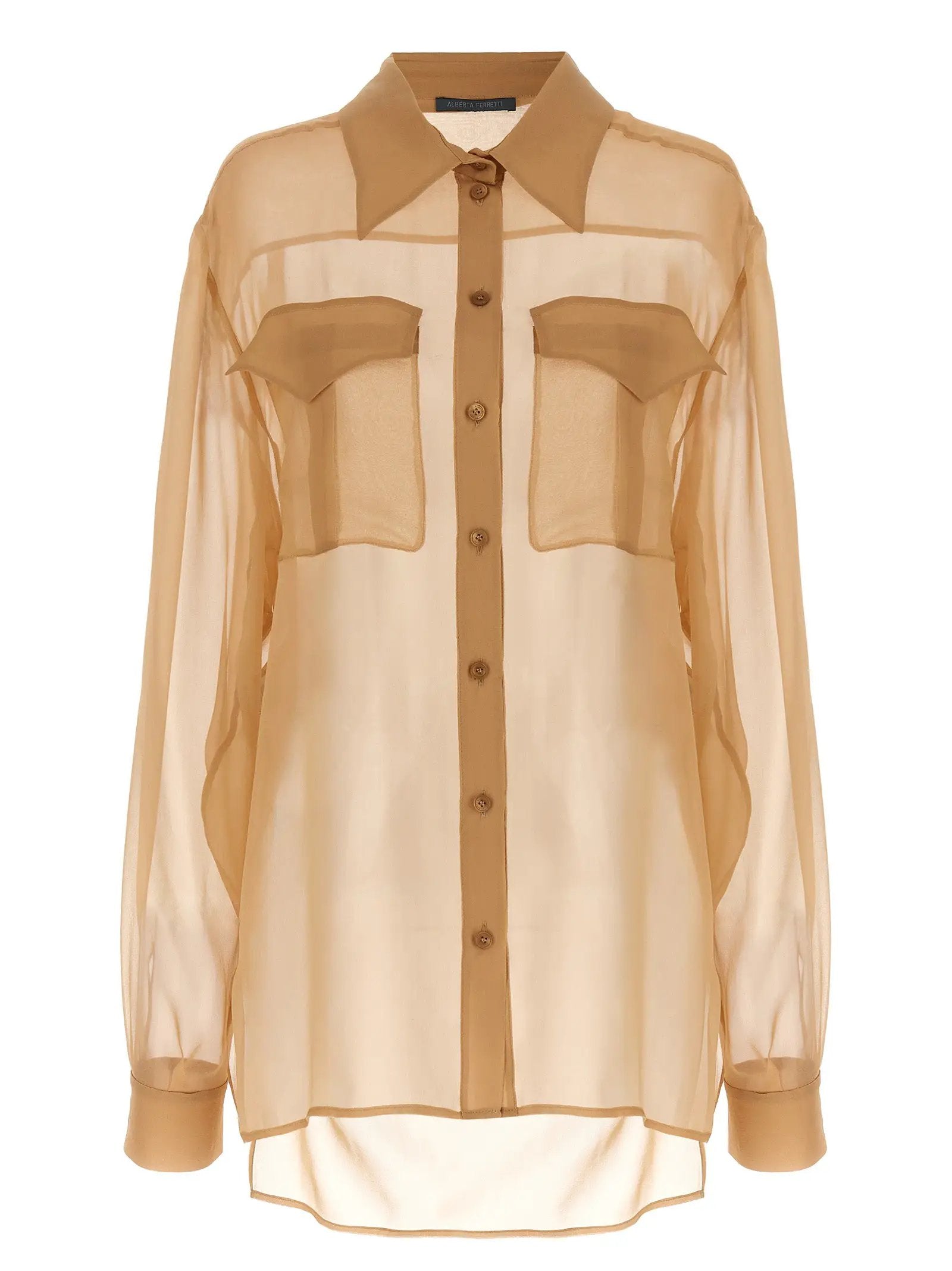 Alberta Ferretti Beige Silk Blouse
