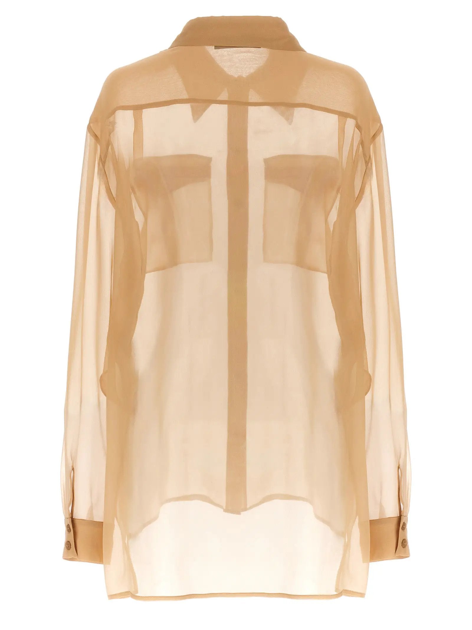 Alberta Ferretti Beige Silk Blouse