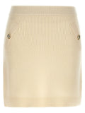 Michael Kors White Wool Long Skirt