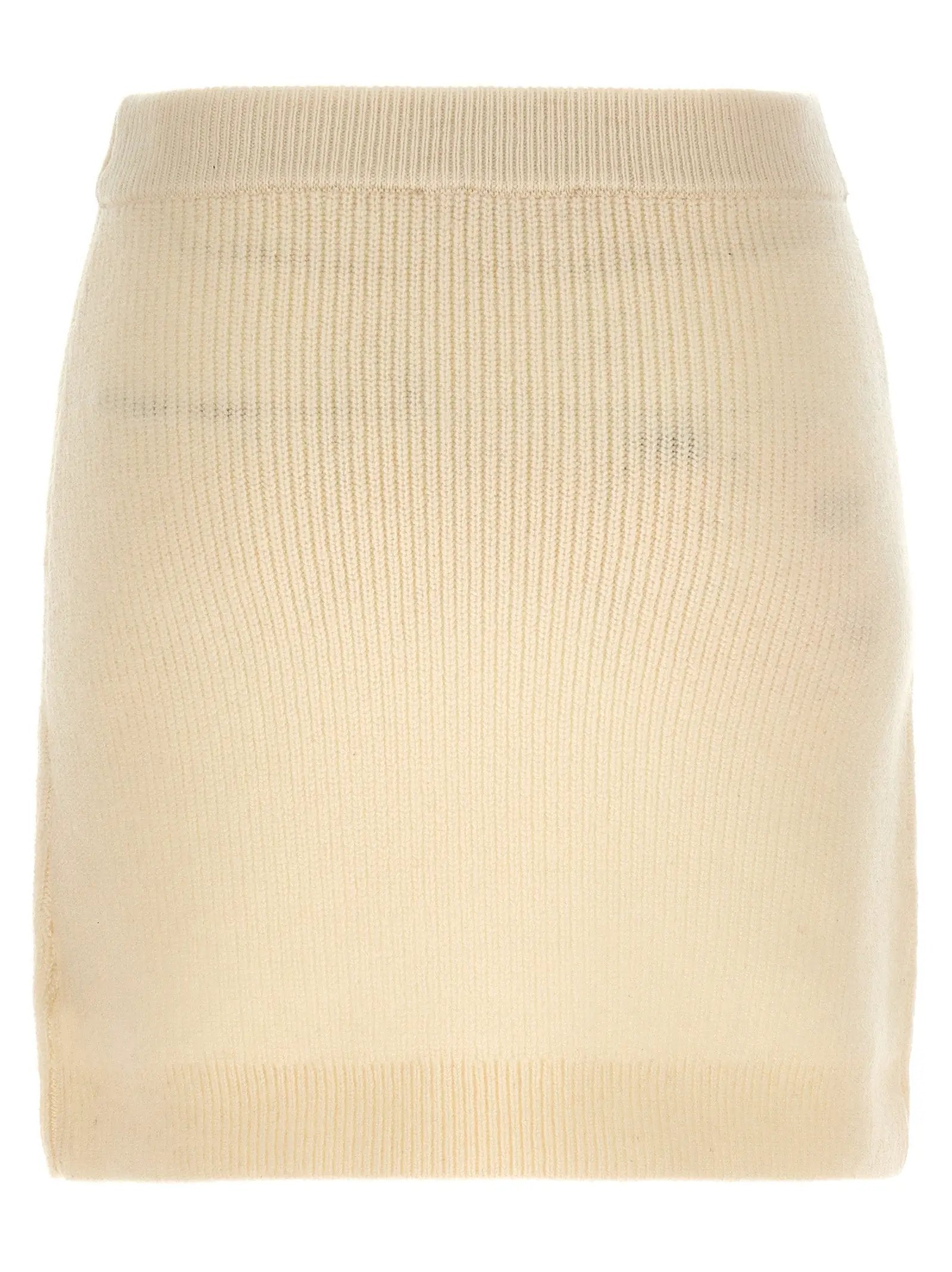 Michael Kors White Wool Long Skirt