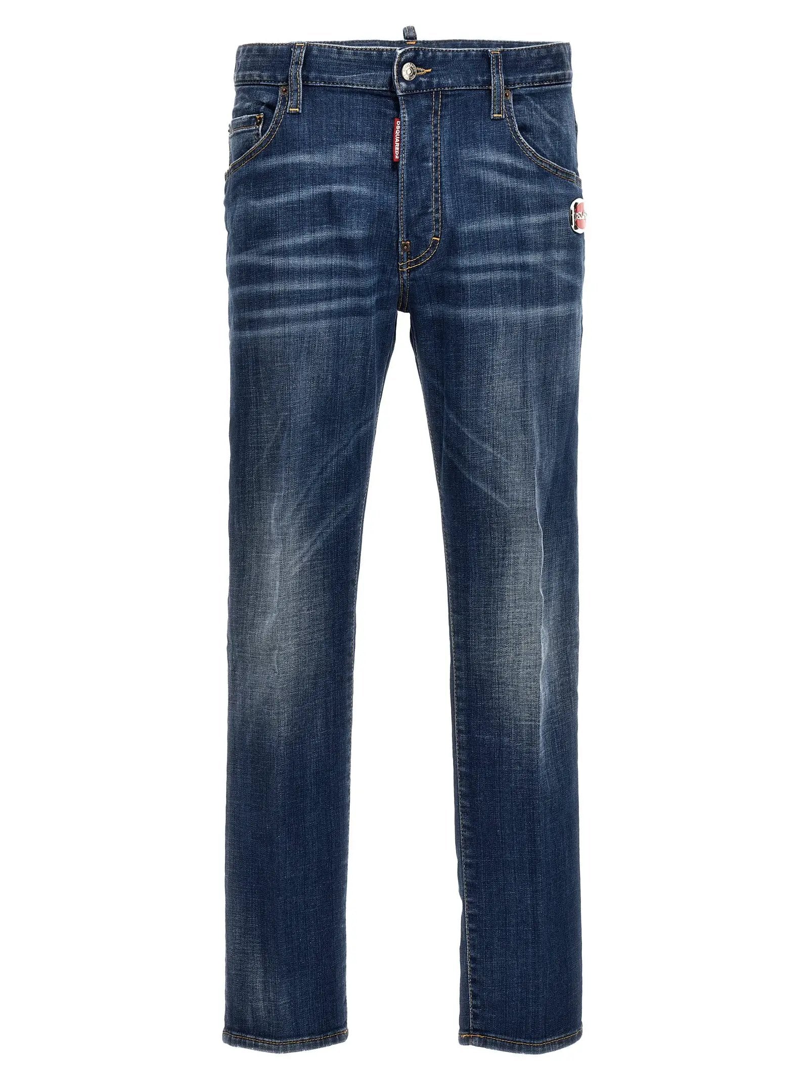 Dsquared² Blue Cotton Relaxed Fit Jeans