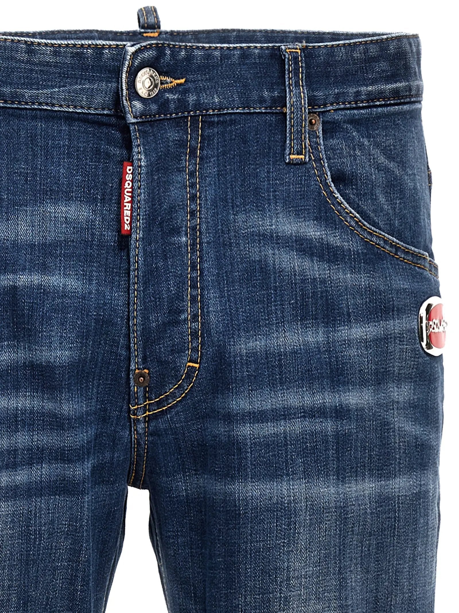 Dsquared² Blue Cotton Relaxed Fit Jeans