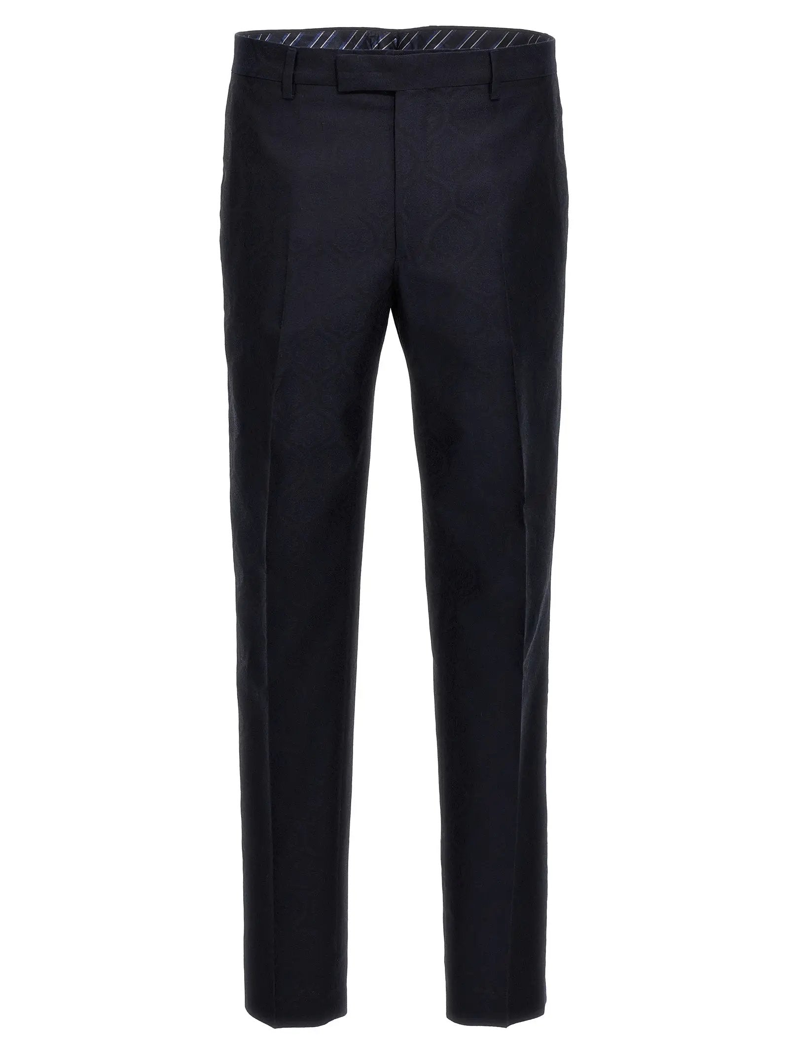 Etro Blue Cotton Dress Pants