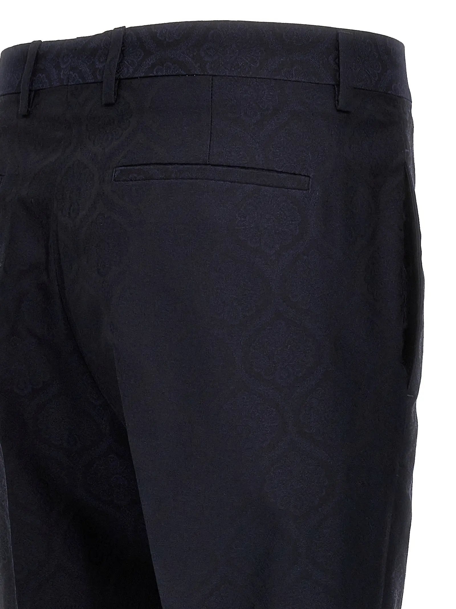 Etro Blue Cotton Dress Pants