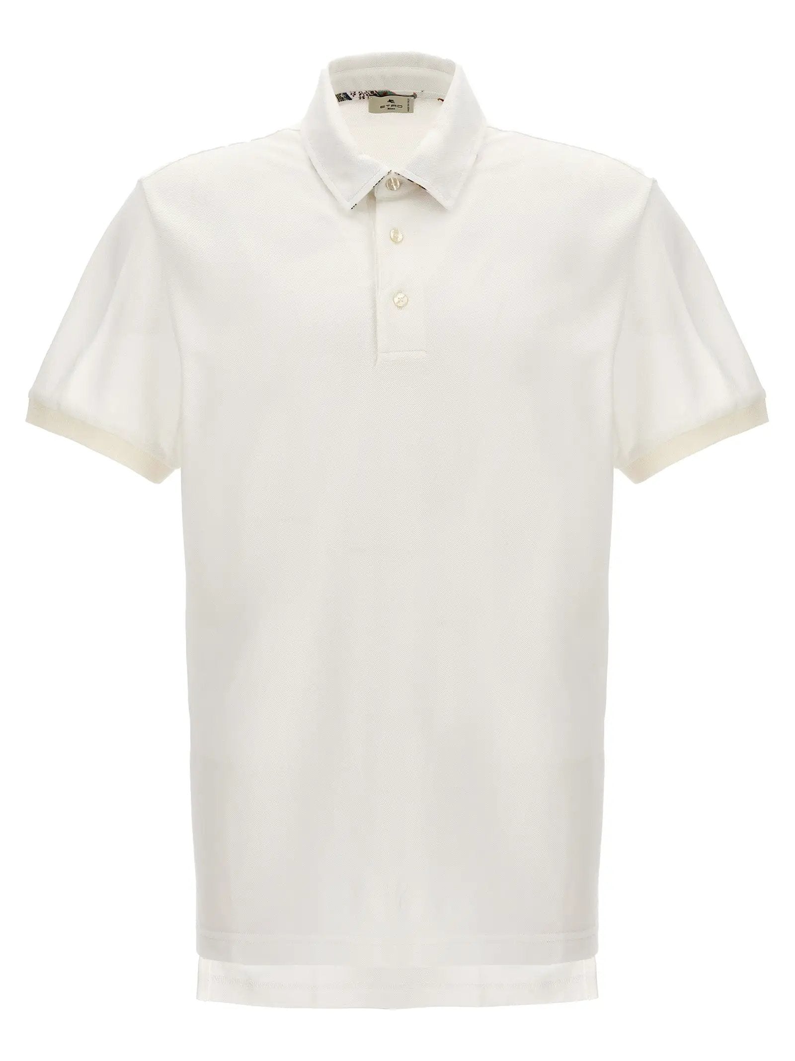 Etro White Cotton Polo Shirt