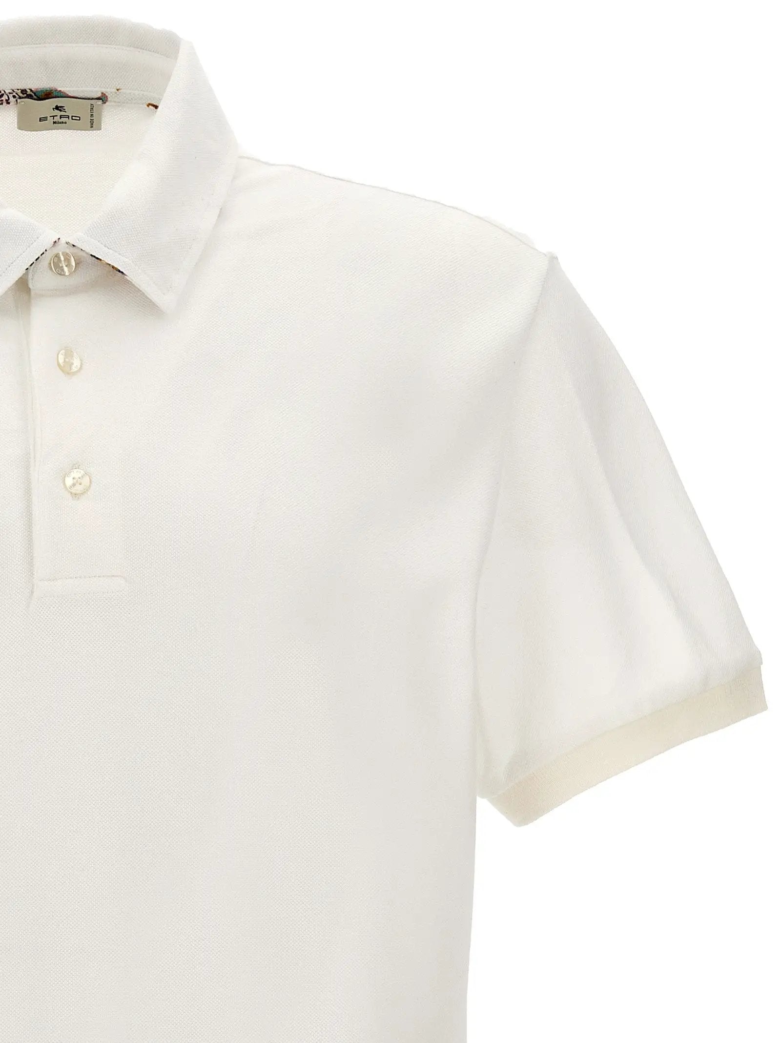 Etro White Cotton Polo Shirt