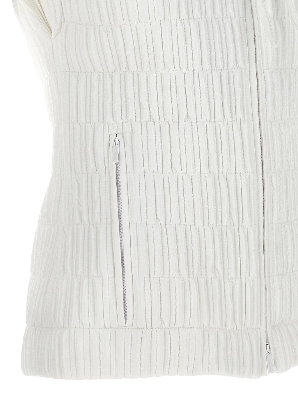 Ferragamo White Polyamide Sleeveless Jacket