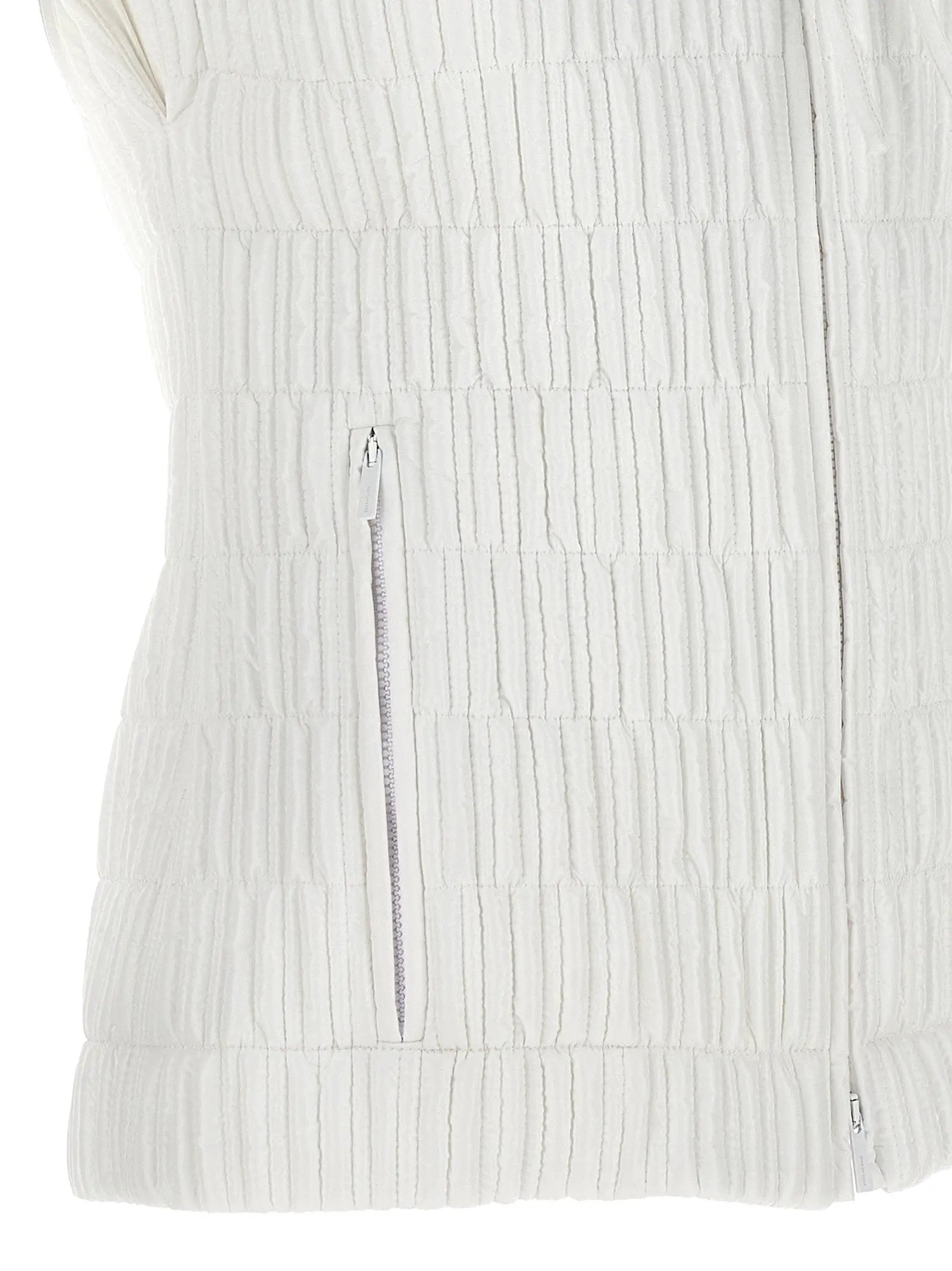 Ferragamo White Polyamide Sleeveless Jacket