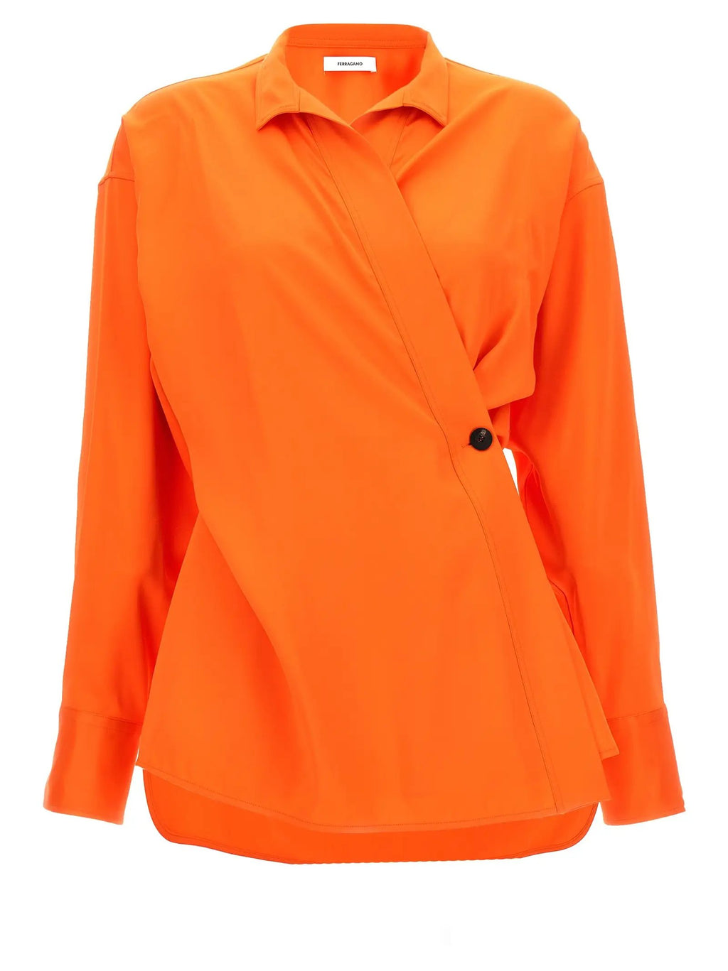 Ferragamo Orange Viscose Blouse