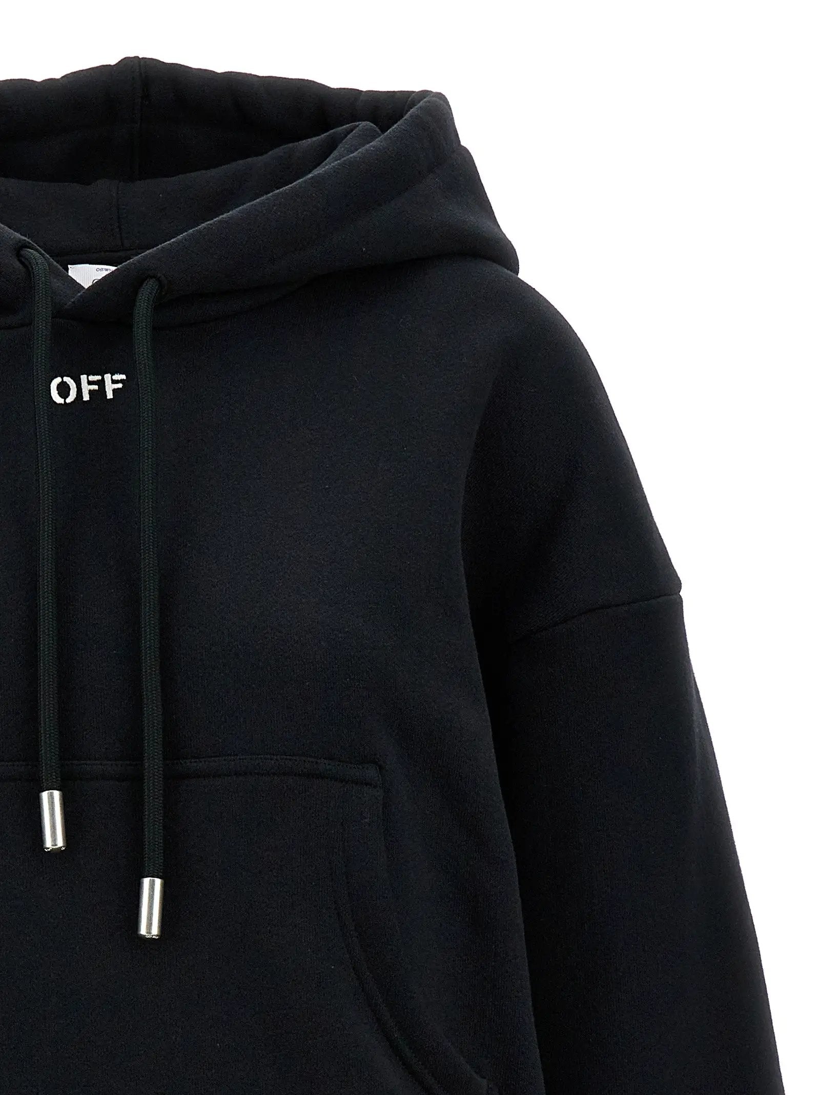 Off-White Black Cotton Hoodie