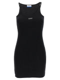 Off-White Black Cotton Short Dress