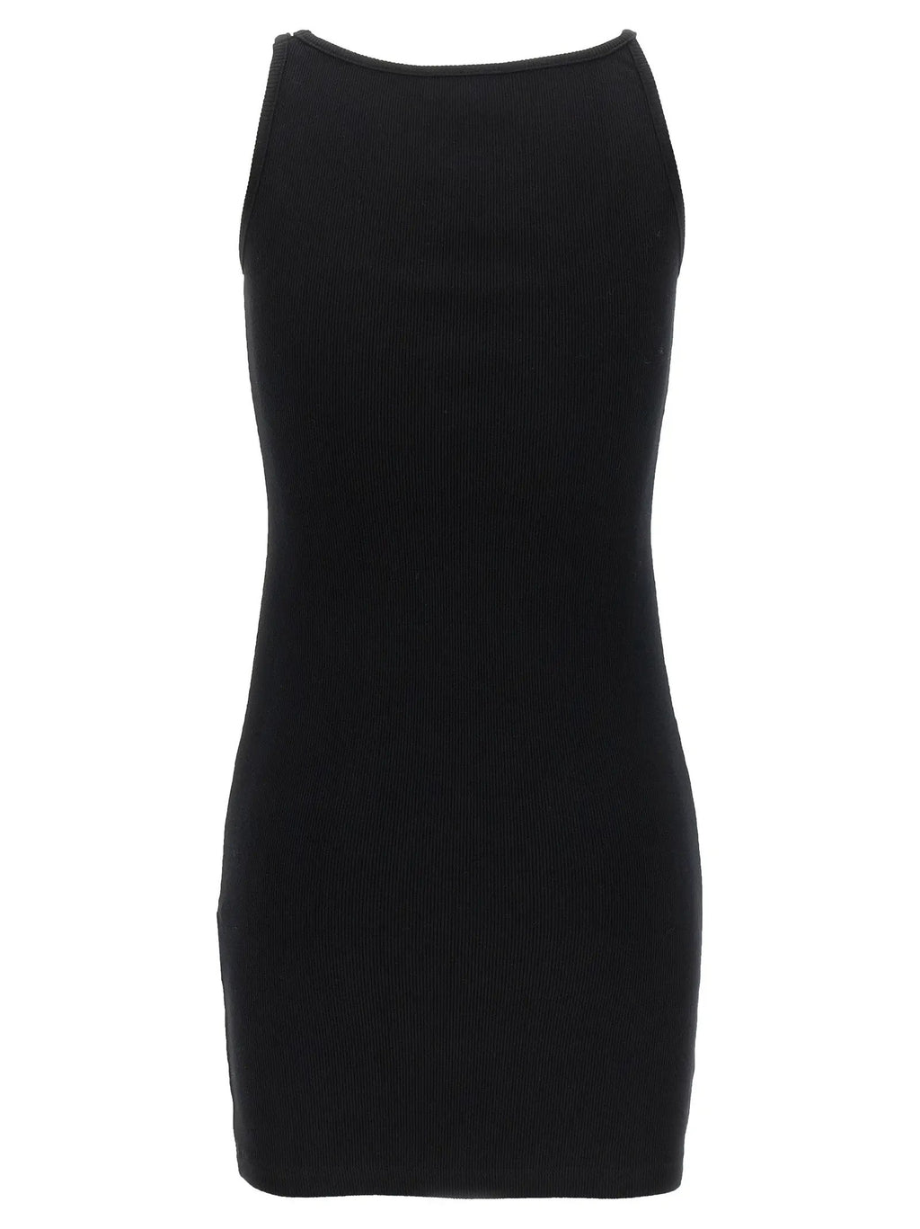Off-White Black Cotton Short Dress
