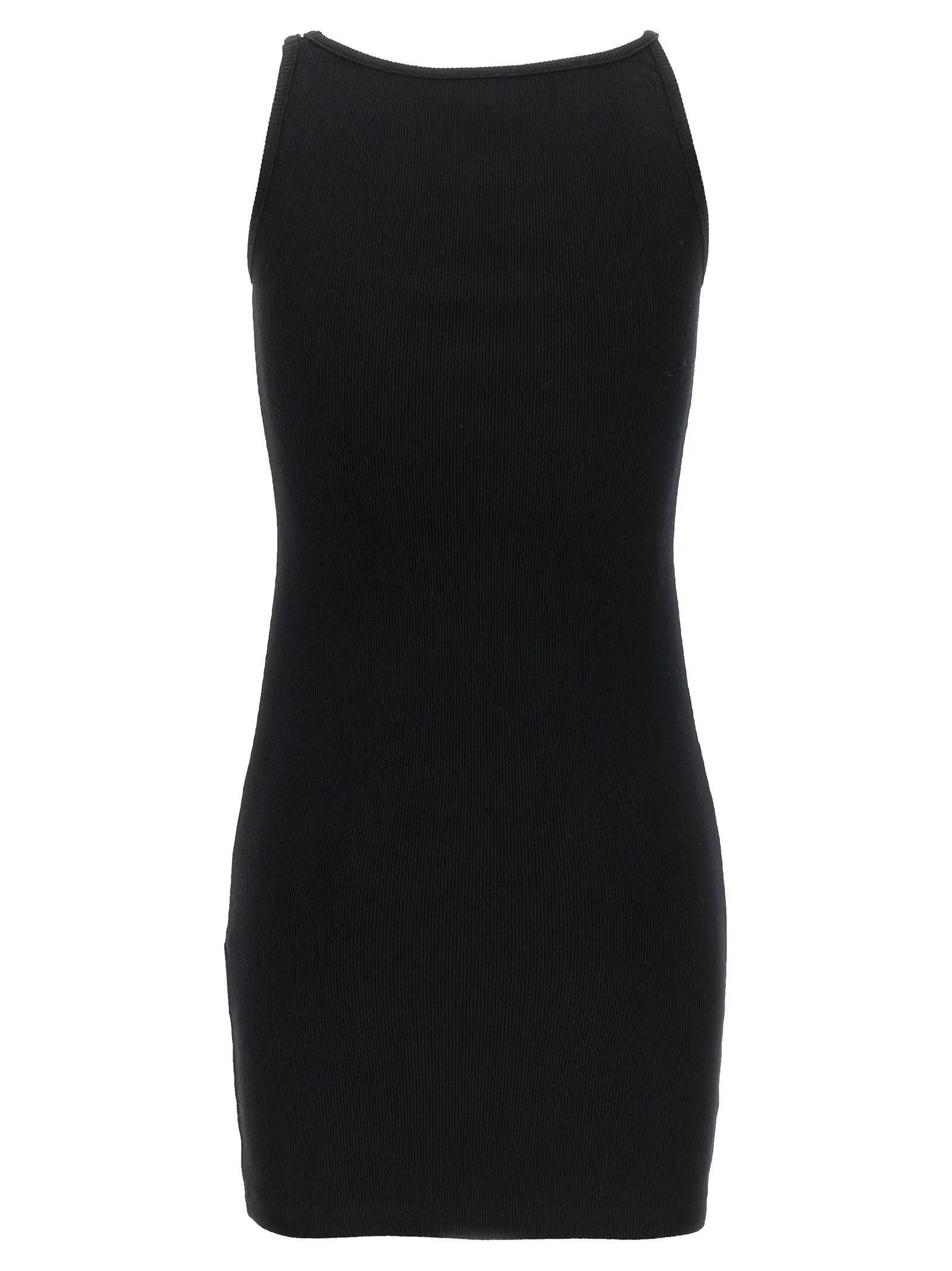 Off-White Black Cotton Short Dress