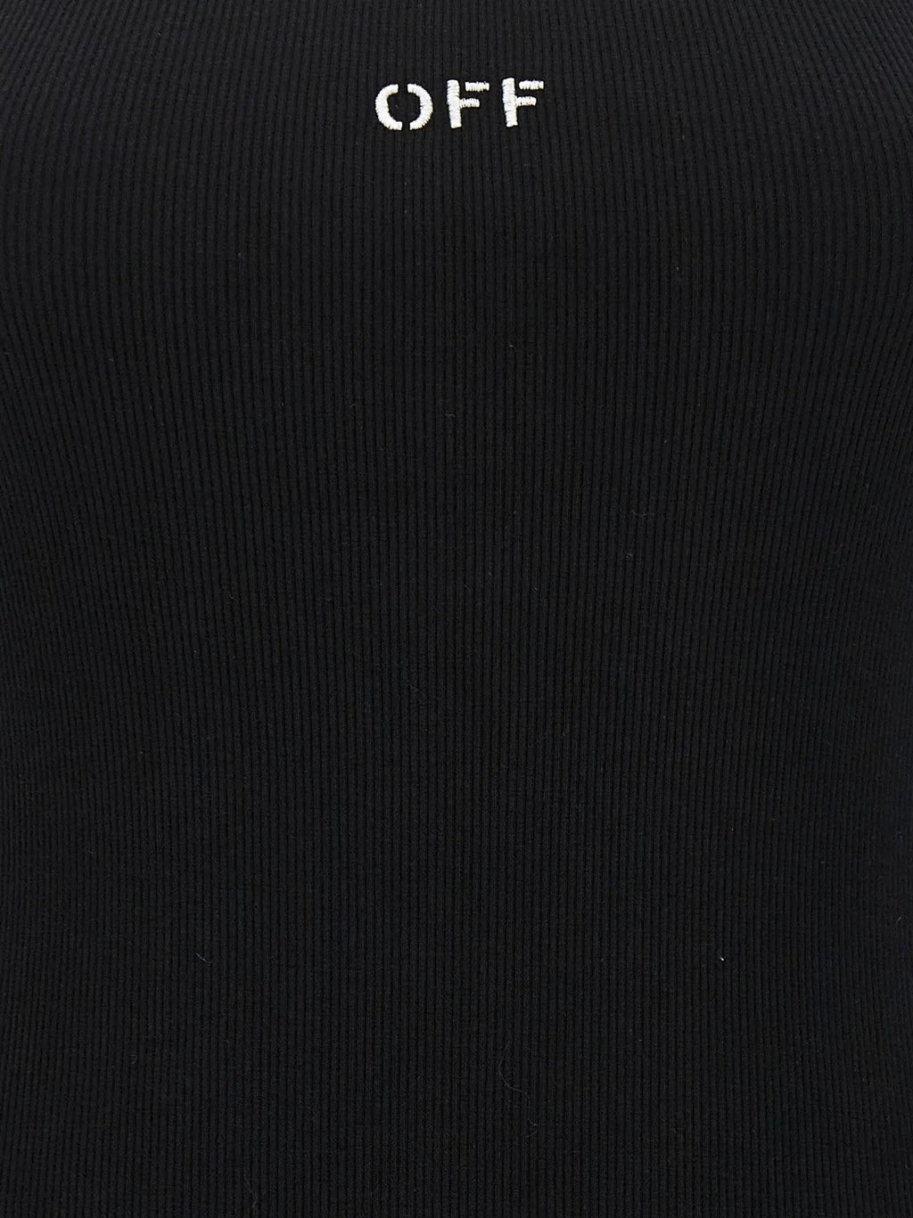 Off-White Black Cotton Short Dress