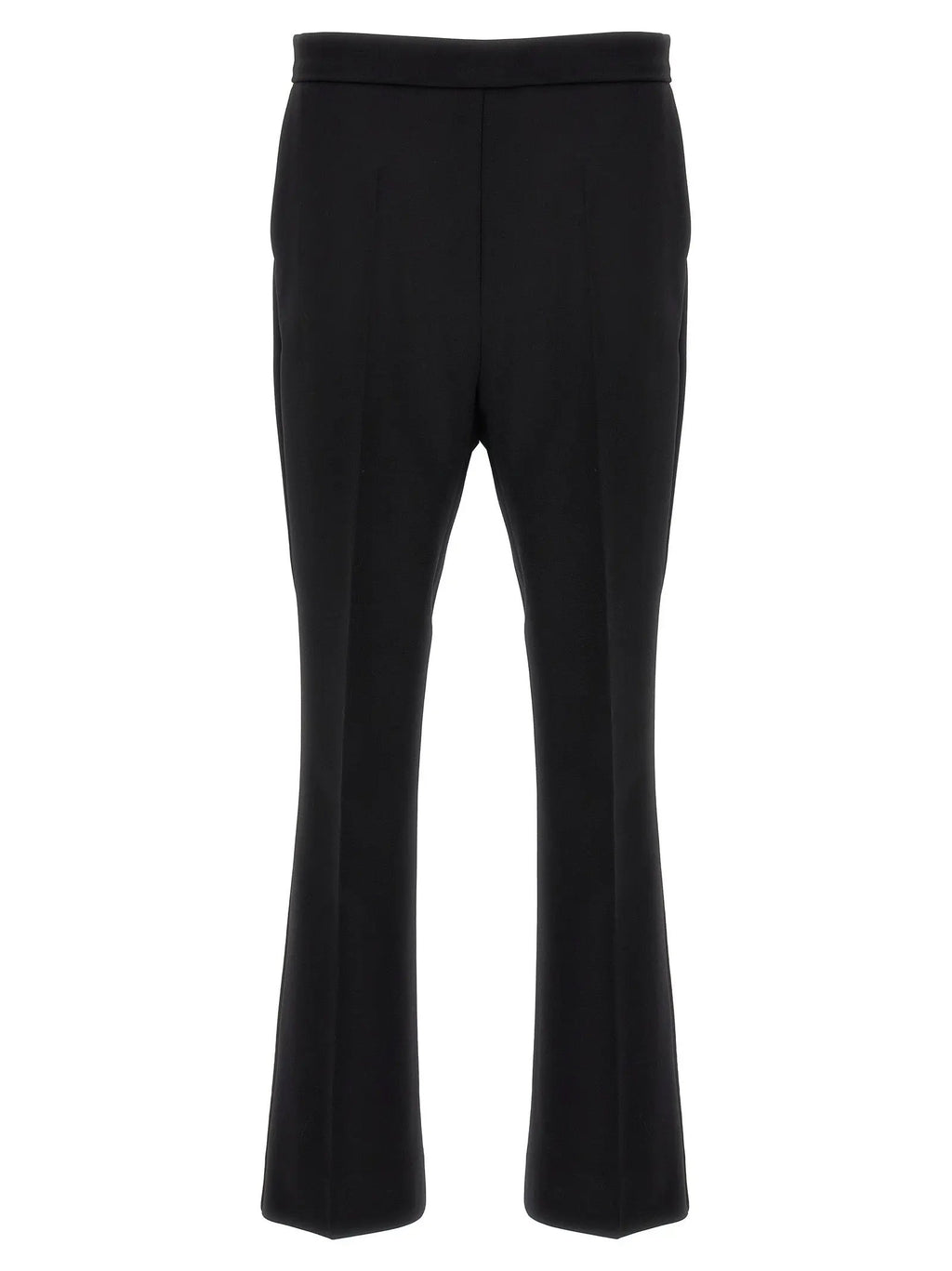Max Mara Black Virgin Wool Cropped Pants