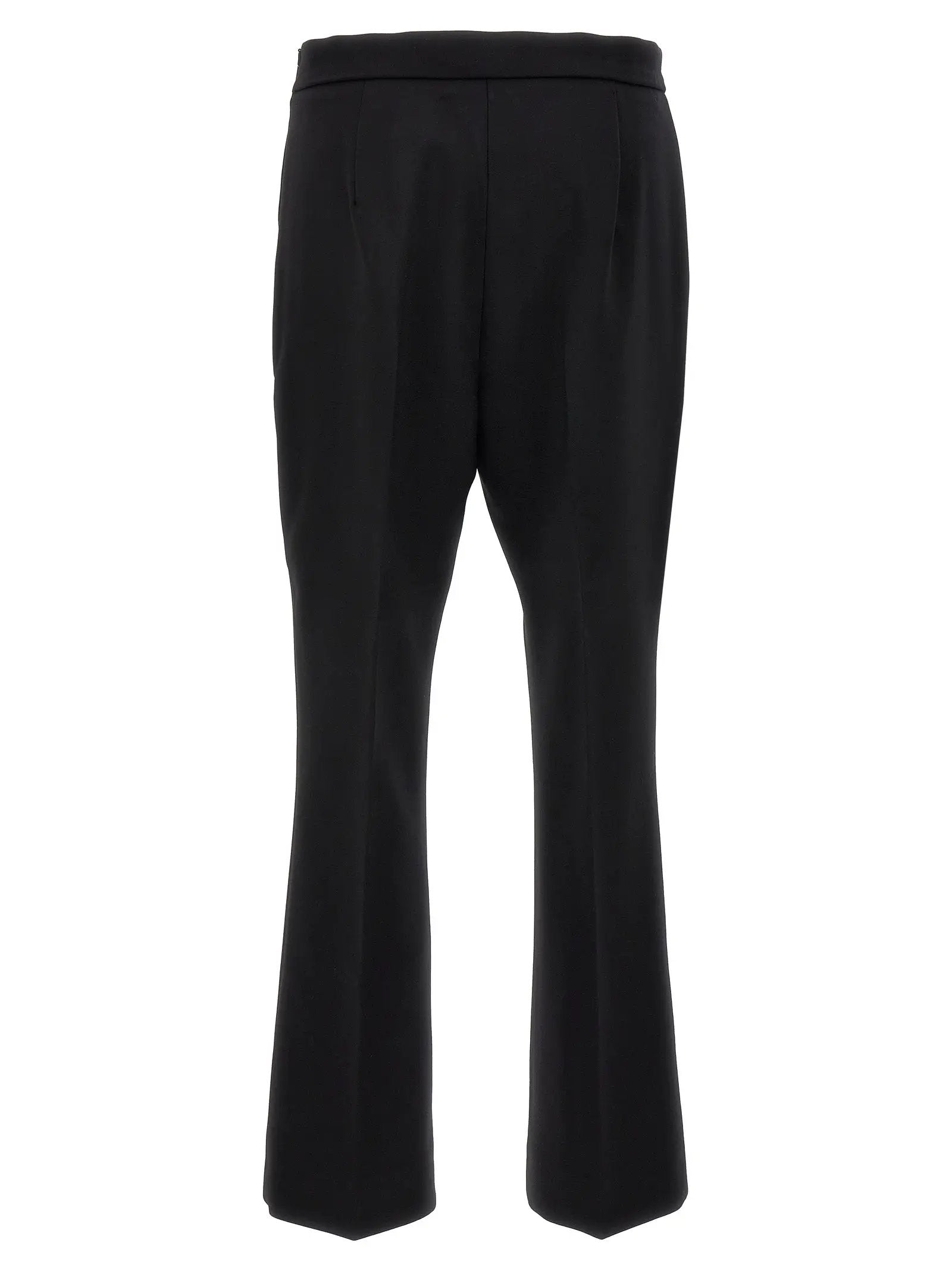 Max Mara Black Virgin Wool Cropped Pants
