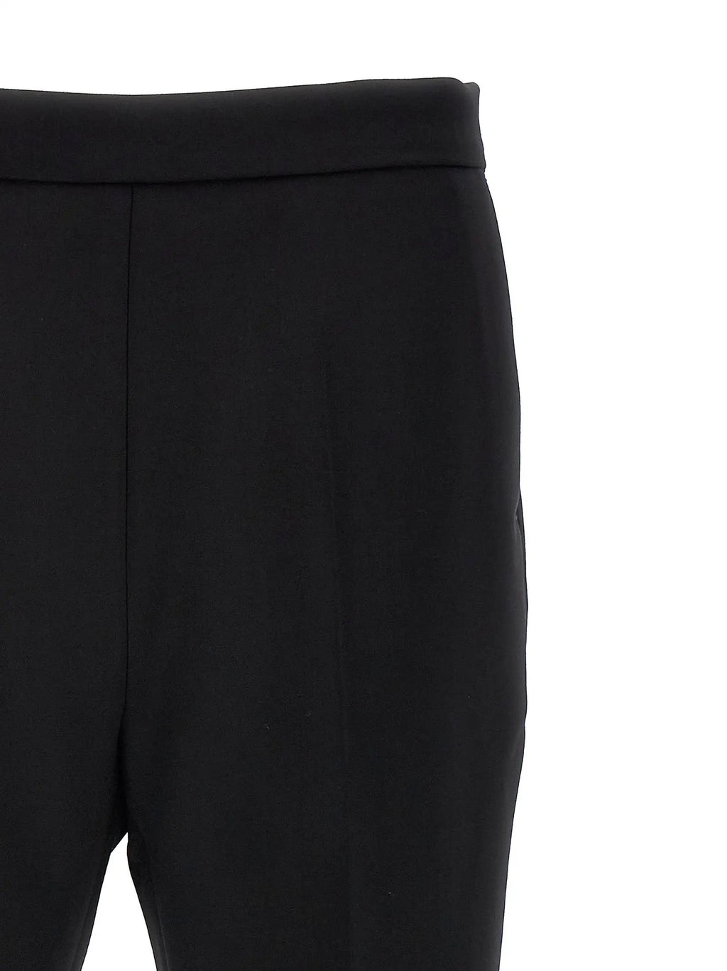 Max Mara Black Virgin Wool Cropped Pants