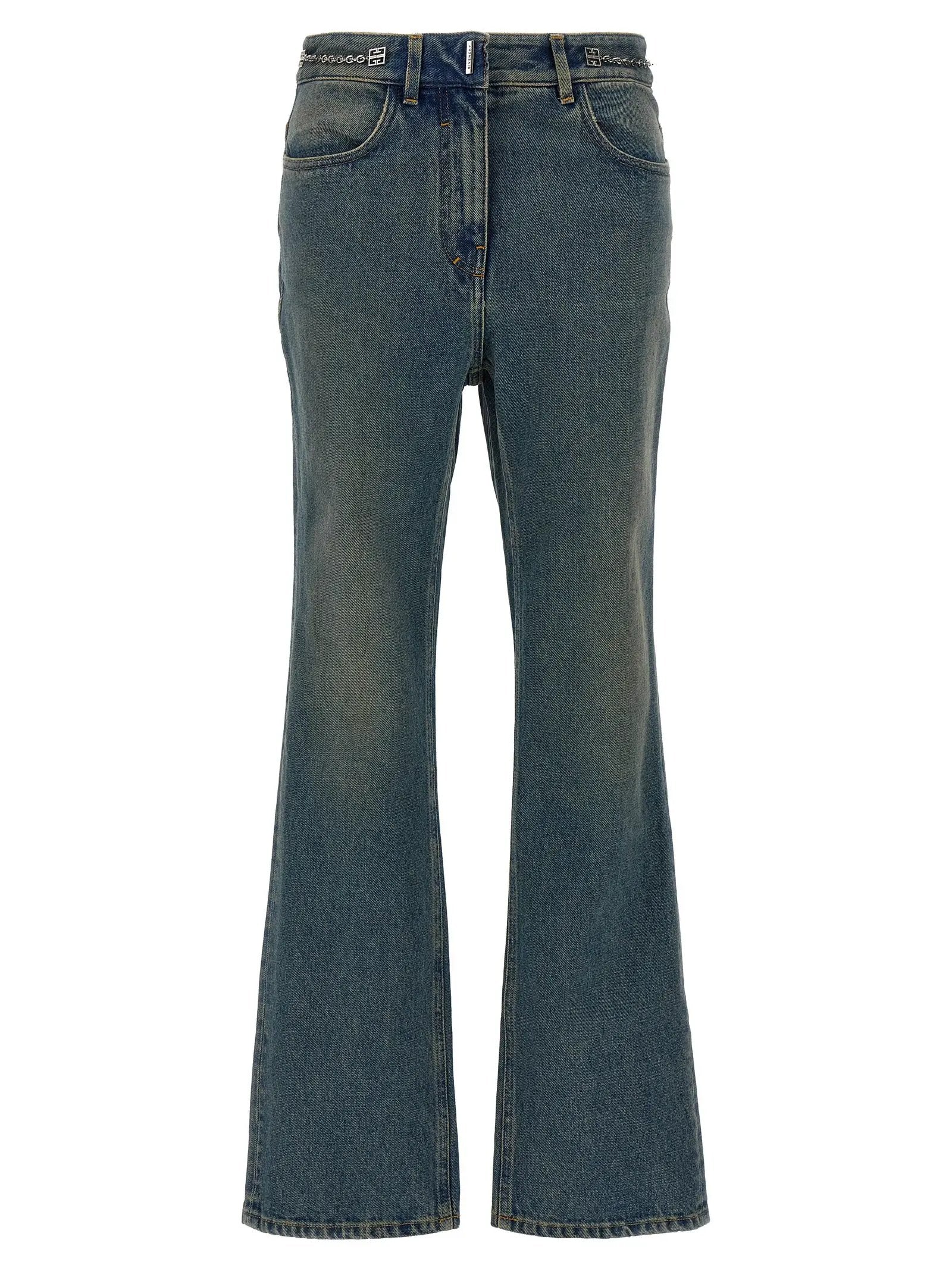 Givenchy Blue Cotton Bootcut Jeans