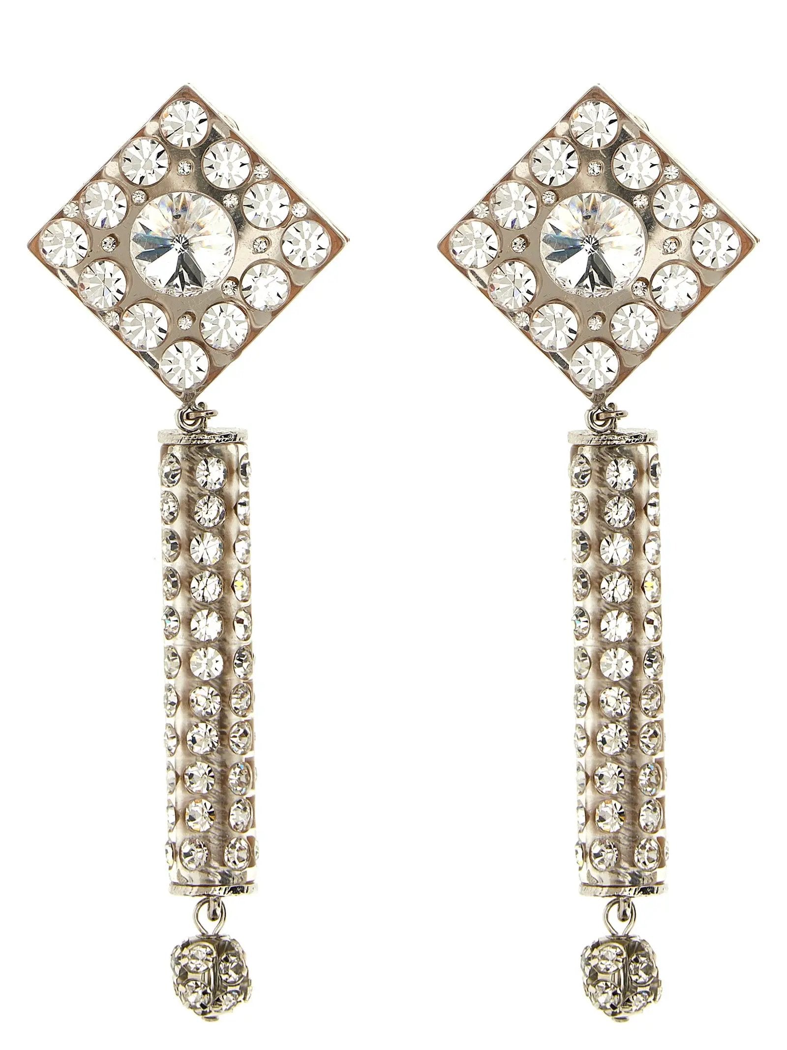 Alessandra Rich Silver Plastic Earrings