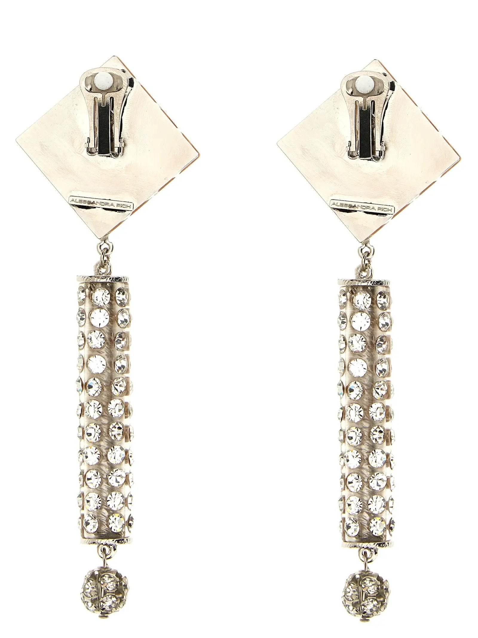 Alessandra Rich Silver Plastic Earrings
